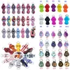 Party Favor Neopren Hand Sanitizer Button Holder Brelok Torby 30ml 10.3 * 6 cm Klucze Pierścienie SOAP Butelki Szminka Zestaw Ekologicznego koloru wzór