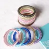 Telephone Wire Cord Gum Hair Tie 6.5cm Girls Elastic Hair Band Ring Rope Candy Color Bracelet Stretchy Scrunchy