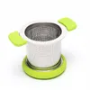 Teapot Strainer Tea Infuser Large Fine Mesh Stainless Steel Basket Loose Leaf Leak Double Handle Filter Kitchen Teaware