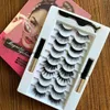 3D 5D Magnetic Eyelashes with Eyeliner and Tweezer kit 10 Pairs Magnetic False Lashes Natural Look 2pcs Liquid Eyeliner No Glue Needed DHL