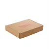 100 st mycket anpassad korrugerad kartong mailer lådor bruna lådor med rosröd korrugerad kartong 3355