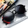 Vintage Steampunk Sunglasses Men Women Leather With Side Shields Style Round Sun glasses Ladies Cool Glasses UV400 Gafas