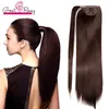 Greatremy 22 "Lange Straight Wrap Around Ponytail Extension Synthetische Haarschalen voor Meisjes 10 Kleuren # 10 # 16 # 27 # 4 # 6 # 30 # 33 # 99J