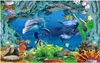 Individuelle Fototapeten für Wände 3D Wandbilder Tapete Fantasie Unterwasserwelt 3D Delphin Wandbild für TV Hintergrund Wandmalerei Wohnzimmer