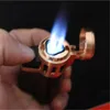 Gola de pulverização de chama azul visível mais isqueiro a gás 1300c butano tocha turbo tiro mais iluminado fogo de cigarro de cigarro de cigarro para homens presentes