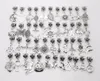 100pcs / lot alliage en alliage argent plaqué mixte vintage grand trou des perles en vrac européen Charmes de fit