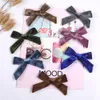 Nowa Moda Super Miękkie Aksamitne Baby Bow Hairpin Multicolor Baby Cute Little Butterfly Girls Barrettes Akcesoria do włosów