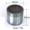 Ny design Metal Herb Grinder 4 lager Billiga tobakservetter magentisk med pollen Catcher Scraper Grå färg rökning