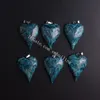 50Pcs Wholesale Gorgeous Semi Precious Gemstone Blue Crazy Lace Agate Love Heart Pendant Charm Healing Power for Jewelry Making DIY Crafts