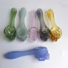 Divertente teschio fantasma pipa in vetro da 3,9 pollici inebriante tabacco a mano sigaretta pyrex cucchiaio colorato pipe accessori per utensili 7 colori