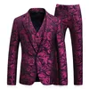Rsfocus Elegant Floral Suit Men 2020 Rose Flower Pattern Purple Wedding Suits For Men 5XL Slim Fit Mens Dinner Prom Suits TZ006