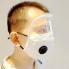 Máscara Facial Adulto com máscara Escudo Cotton Dustproof Boca face com a máscara Com Limpar janela à prova de vento lavável e reutilizável