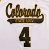 Nieuwe 2020 Colorado State Basketbal Jersey NCAA College 4 Isaiah Stevens Wit Allemaal Gestikt En Geborduurd Maat S-3XL