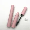사용자 정의 로고 10ml DIY 립글로스 플라스틱 상자 컨테이너 빈 핑크 젖빛 립 글로스 튜브 아이 라이너 속눈썹 컨테이너 립글로스 분할 병