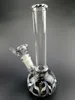 Uniek ontwerp Glas Water Bongs Hookahs 7.8 inch rechte buis 18mm Gezamenlijke DAB RIGHT voor roken Accessoires