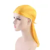 chapéu de seda Durags Bandana turbante dos homens perucas Doo homens cetim Durag motociclista Headwear Headband Acessórios de cabelo extra Long Tail Du-Rag