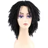 6quot curto macio marrom perucas sintéticas para preto feminino faux locs dreadlock dreads trança crochê fibra de cabelo americano peruca8975487