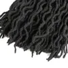 Ombre Curly Crochet Hair Syntetisk Braiding Hair Extensions Goddess Faux Locs 18 tum Soft Dreads Dreadlocks Hår med Marley