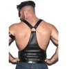 Men Sexy Faux Leather Night Club Costumes Erotic Lingerie Set Gay Fetish Underwear Male Sex Game Flirt Clothes T2007166951445