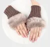 Herfst en Winter Warm Handschoenen Dames Half Vinger Pluche Dikke Gebreide Handschoenen Vingerloze Touch Screen Handschoenen WY1442