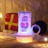 Małe Lampy Lampy LED Świeca Elektroniczna Świeca Snowman Lampa Boże Narodzenie Dekoracja stołowa