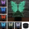 Schmetterling Nachtlichter Kreative Kreatur 3D Acryl Visuelle Home Touch Tischlampe Bunte Kunst Dekor USB LED Kinder Schreibtischleuchte 3D-TD115