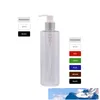 Zilveren kraag lotion cosmetische fles lege shampoo flessen plastic container voor lotion crème, vloeibare zeep, persoonlijke zorg 250ml