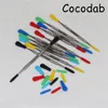 100pcs wax dabber tool smoking atomizer stainless steel dab tools with silicone cap dabbers dry herb vaporizer pen Skillet glass globe tank
