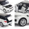 Alloy Car Land-Rover Modell Range Rover Sports Ljud och Ljus Bak Barnleksaker Favorit