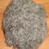 Sznurek Afro Puff Grey Włosy Kinky Kręcone Ponytail 100% Prawdziwe Włosy Bun Chignon Hairpiece Dla Kobiet Updo Clip W Ludzkim Przedłużaniu Włosów