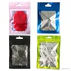 Colorful Transparent Aluminum Foil Bag Self Seal Zipper Packing Bag Retail Resealable Packaging Pouch Factory wholesale LX2093