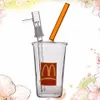 McDonald Glass Water Bong occhiali gorgogliatore Narghilè inebrianti piattaforme petrolifere Downstem Perc Accessorio per unghie Fumo Tubi per l'acqua con giunto da 14 mm