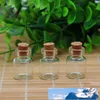 Groothandelsprijs 3 ml / 4 ml / 5 ml / 6 ml / 7ml / 10 ml / 15 ml / 20 ml / helder glas drijvende flessen met houten kurk gratis verzending