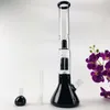 Mushroom and 6 Arm Tree Perc Percolator Glass Bong Hookahs 15.7inches Black Pyrex Dap Rigs 18 Joint for Chicha