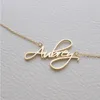 Name Necklace Personalized Gift Customized Pendant Cursive Handwriting Stainless Steel Chain Custom Women Fashion Jewelry GD464