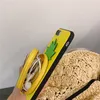 3d Cute Pineapple Torebka Portfel Smycz Telefon Case Dla iPhone 11Pro 6 7 8 Plus XS MAX X SE Kieszeń Kieszonkowy Anti-Fall Miękki Pasek Pokrywa