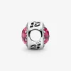 100% 925 Sterling Silver Pink Rose Charms Fit Oryginalny Europejski Charm Bransoletka Moda Kobiety Biżuteria Ślubne Akcesoria