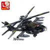 Airplane Helicopters Plane Aircraft Model Building Blocks Bomber US Military Army SWAT Gunship Construction Toys