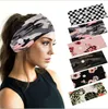 رباطات اليوغا مع زر الأزهار التعادل صبغ الرياضة عقال مرونة المطبوعة رباطات headwrap العمل خارج الصالة الرياضية العصابات الرياضية ممارسة C7594