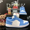 New arrival mężczyźni kobiety 1 niskie buty do koszykówki Jumpman QS Lance Mountain UNC Top 3 sąd fioletowy potrójny czarny biały stylista trampki z pudełkiem