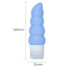 Bouteille d'alcool de taille mini en silicone portable réutilisable de 60 ml Bouteille de lotion de voyage de petite taille avec bouchon à vis DHL gratuit