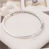 Bracciale rigido scintillante per sempre per Pandora Gioielli da sposa in argento sterling 925 per le donne Regalo fidanzata Braccialetti firmati con diamanti CZ con cofanetto originale