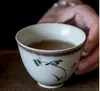 Tè da tè ceramico tazza fatta a mano singola pining retrò tazza da tè vintage 120ml