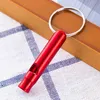 2021 Hela aluminiumlegeringsvisseln Mini Keyring Keychain Whistle Outdoor Emergency Alarm Survival Sport Camping Hunting Metal W4873578