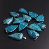 50Pcs Wholesale Gorgeous Semi Precious Gemstone Blue Crazy Lace Agate Love Heart Pendant Charm Healing Power for Jewelry Making DIY Crafts
