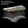 Modern Rektangel Crystal Light Fixture Ceiling K9 Crystal Lamp Crystal Chandelier Lighting Lustres de Sala för vardagsrum Gratis frakt