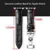 Oryginalne skórzane paski do Apple Watch Ultra 49 mm opaska 41 mm 45 mm 44 mm 40 mm 2mm 38 mm 38 mm Crocodile PU Pasek Bransoletka Fit Iwatch Series 8 7 6 SE 5 4 3 2 1
