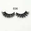 New Mink Lashes 3D Mink 속눈썹 100% 잔인한 무료 속눈썹 수제 재사용 가능한 자연 속눈썹 인기 거짓 Eeye 속눈썹 메이크업 E 시리즈