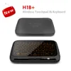 H18 Plus Wireless Air Mouse Mini Keyboard Full Screen Touch 2.4Ghz Qwerty Touchpad مع وظيفة الإضاءة الخلفية للتلفزيون الذكي PS3