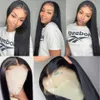 Glueless Human Hair Wigs Spets Front Prepluck 13x4 Spets Frontal Wig Straight Spets Front Wig 180 Density Remy Brazilian Wig2727959